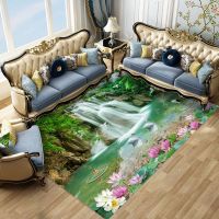 3d印花卧室床边现代简约房间地垫可定制尺寸新款客厅地毯沙发茶几
