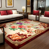 中式可机洗茶几地毯简约卧室满铺房间床边地垫欧式客厅沙发大地毯