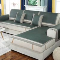 凉席坐垫夏季防滑凉垫藤席沙发巾套冰丝客厅沙发垫沙发垫子