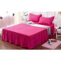 亲肤床裙床单床罩活性印染磨毛不缩水席梦思床垫套纯色白色