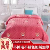 双层夹棉法兰绒毯子冬季毛毯毛绒绒毯加厚床单珊瑚绒多功能盖毯