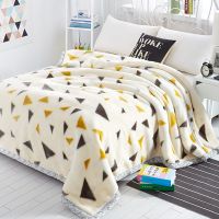 双面双层拉舍尔毛毯春秋冬季加厚保暖单人双人毯子垫毯盖毯被子