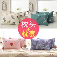 枕头单人学生午睡可爱女生宿舍单人软枕芯带枕套一对家用拉链拆洗