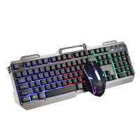 键鼠套装套装游戏机械电竞有线键盘鼠标两件套防水km301lol