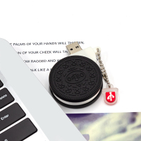 女生迷你卡通高速32g创意可爱学生usb手机电脑奥利奥u盘优盘外形|黑色 标配