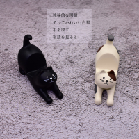 桌面懒人支撑架日式杂货手机支架生日礼物可爱摆件伸懒腰猫咪