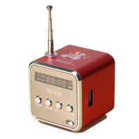 播放器小钢炮mp3收音机u盘迷你外放小音箱音响手机便携插卡音箱|红色 套餐三