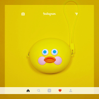 数码零钱包 钥匙有线耳机收纳包数据线充电器收纳盒便携可爱硅胶|黄色大号包玻尿酸鸭