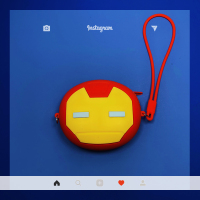 可爱便携创意数码充电器数据线 有线耳机收纳包收纳盒硅胶小迷你|大号硅胶包钢铁侠