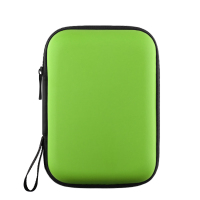wd西部东芝纽曼移动硬盘包2.5数据线耳机鼠标充电宝保护套包盒防水多功能数码防震|(EVA面料)绿色★14×10×4cm