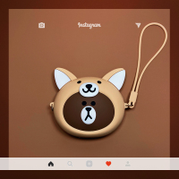 数码零钱包 钥匙有线耳机收纳包数据线充电器收纳盒便携可爱硅胶|湖蓝色大号包熊变狐狸