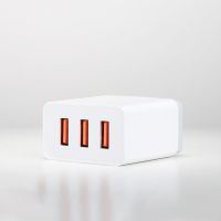 oppo插口快充快充充电头通用小米安卓手机手机充电器3u多6.0a苹|升级版三口6.0A快充头 +1米[TYPE-C线]