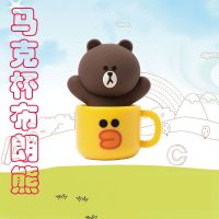 可爱女生u学生车载优盘情侣手机16g/卡通u盘电脑两用64g32g/|马克杯熊 64G