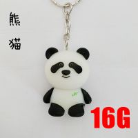 可爱女生u学生车载优盘情侣手机16g/卡通u盘电脑两用64g32g/|熊猫 64G