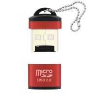 电脑手机安卓读卡器tf卡读卡器便携式多功能车载otg二合一|E31金属TF卡读卡器/红色送挂链 USB2.0