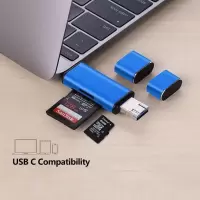 读卡器a57a59sr11plus多功能oppor15r17otg车载内存卡|魅海蓝 读卡器2.0