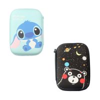 收纳盒蓝牙耳机卡通可爱收纳收纳包u盘包零钱包充电器包数据线|史迪仔+熊本熊(送2个理线器)