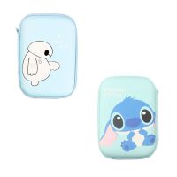 收纳盒蓝牙耳机卡通可爱收纳收纳包u盘包零钱包充电器包数据线|史迪仔+大白(送2个理线器)