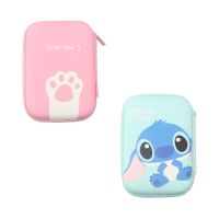 收纳盒蓝牙耳机卡通可爱收纳收纳包u盘包零钱包充电器包数据线|史迪仔+猫爪(送2个理线器)