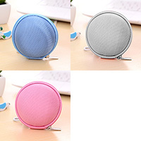 零钱耳机盒数据线收纳充电器手机耳机包包装苹果|3个(蓝色1个银色1个+送粉色1个)