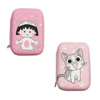 收纳盒蓝牙耳机卡通可爱收纳收纳包u盘包零钱包充电器包数据线|起司猫+小丸子(送2个理线器)