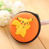 耳机包数据线收纳盒u盘u盾充电线零钱蓝牙收纳包袋小便携迷你可爱|皮卡丘圆包
