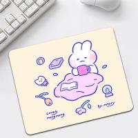 电竞办公可爱女生卡通软萌兔超鼠标垫小号游戏加厚学生少女心桌垫