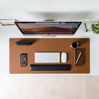 垫子大尺寸家用书桌鼠标垫皮质桌垫办公防滑易清洁日本sanwa超大