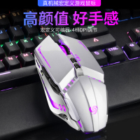 专用有线联盟非无声cf吃鸡穿越火线牧马人宏网吧男生机械竞技usb电脑家用游戏鼠标lol英雄静音电竞