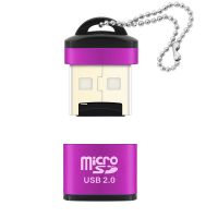 读卡器相机e21二合一多功能高速车载读卡器tfsd卡电脑手机|E31金属TF卡读卡器/紫色送挂链 USB2.0