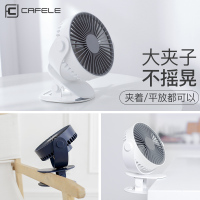 小风扇学生宿舍便携式小电超静音夹式usb可充电迷你蓄电小型办公室桌上床上桌面夹扇婴儿童车载摇头床头插f大