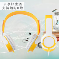 卡通手机有线耳机头戴式带麦可通话男女通用线控重低音