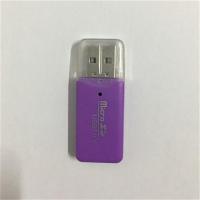 读卡器读卡器读卡器sd卡手机tf卡sd车载读卡器u盘迷你超小内存卡|读卡器紫色1个 USB2.0