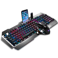 牧马人可充电式无线键盘鼠标套装无限键鼠笔记本电脑台式游戏专用电竞真机械手感外设三件套办公打字蓝牙耳机