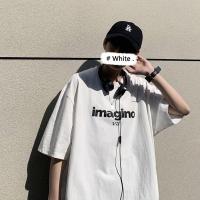 2021今日优选短袖T恤男2021ins夏季港风宽松半袖T恤韩版流情侣上衣服牌