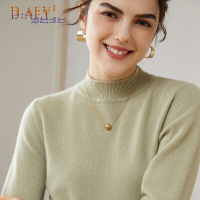 DAFY品牌2023新款山羊绒衫女半高领毛衣宽松高端冬套头打底衫