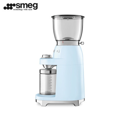 SMEG意大利进口 电动磨豆机 咖啡豆研磨机 咖啡机磨豆磨粉机CGF01 粉蓝色
