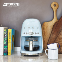 SMEG意大利进口 美式咖啡机家用 滴漏式咖啡壶自动保温咖啡泡茶两用1.4L DCF02多色可选 粉蓝色