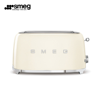 SMEG斯麦格 意大利进口 复古烤面包机四片式 多士炉 早餐机三文治吐司机不锈钢家用 奶油白