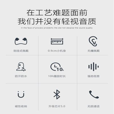 华为蓝牙耳机挂耳式头戴颈挂入耳耳塞式运动跑步无线双耳vivo苹果