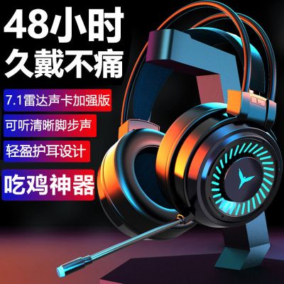 游戏耳麦头戴式耳机有线电脑耳机带麦吃鸡电竞听声辨位带话筒手机