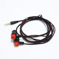 入耳式编织绳音乐耳机立体声重低音手机通用圆插头mp3无麦耳塞