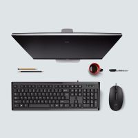 ()km10有线usb键盘鼠标套装 笔记本台式电脑通用办公键鼠