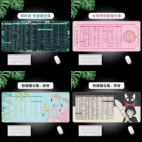 同款办公神器excle快捷键鼠标垫超大word学生电脑桌垫定制