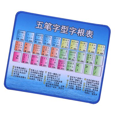 初学五笔字根字型鼠标垫 五笔鼠标垫键盘图字型字根口诀表电脑垫