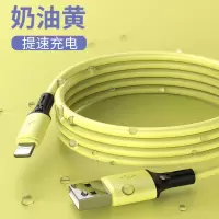 苹果液态硅胶数据线适用于iphonex手机7p充电线加长11快充ipad线