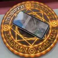 网红小樱魔法阵无线充电器苹果mini小型轻薄充电宝自带线|棕色(10W高配-魔法阵无线充)大支持18W输出