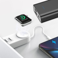 适用于iwatch6se无线充苹果手表|[珍珠白]智能快充『iWatch/iPhone/AirPods通用』+1W充电宝