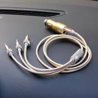 镶钻车载充电器一拖二汽车点烟器插头智能快充多功能手机车充带线|土豪金(充电器+线)