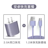 苹果充电器快充适用于iphone充电头华为usb插头多口oppo小米v|[套餐√熏衣灰]2A双口快充+安卓数据线1.2米